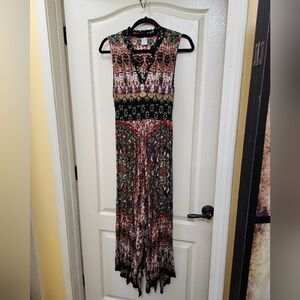 BILA COLORFUL PATTERN SLEEVELESS MAXI DRESS